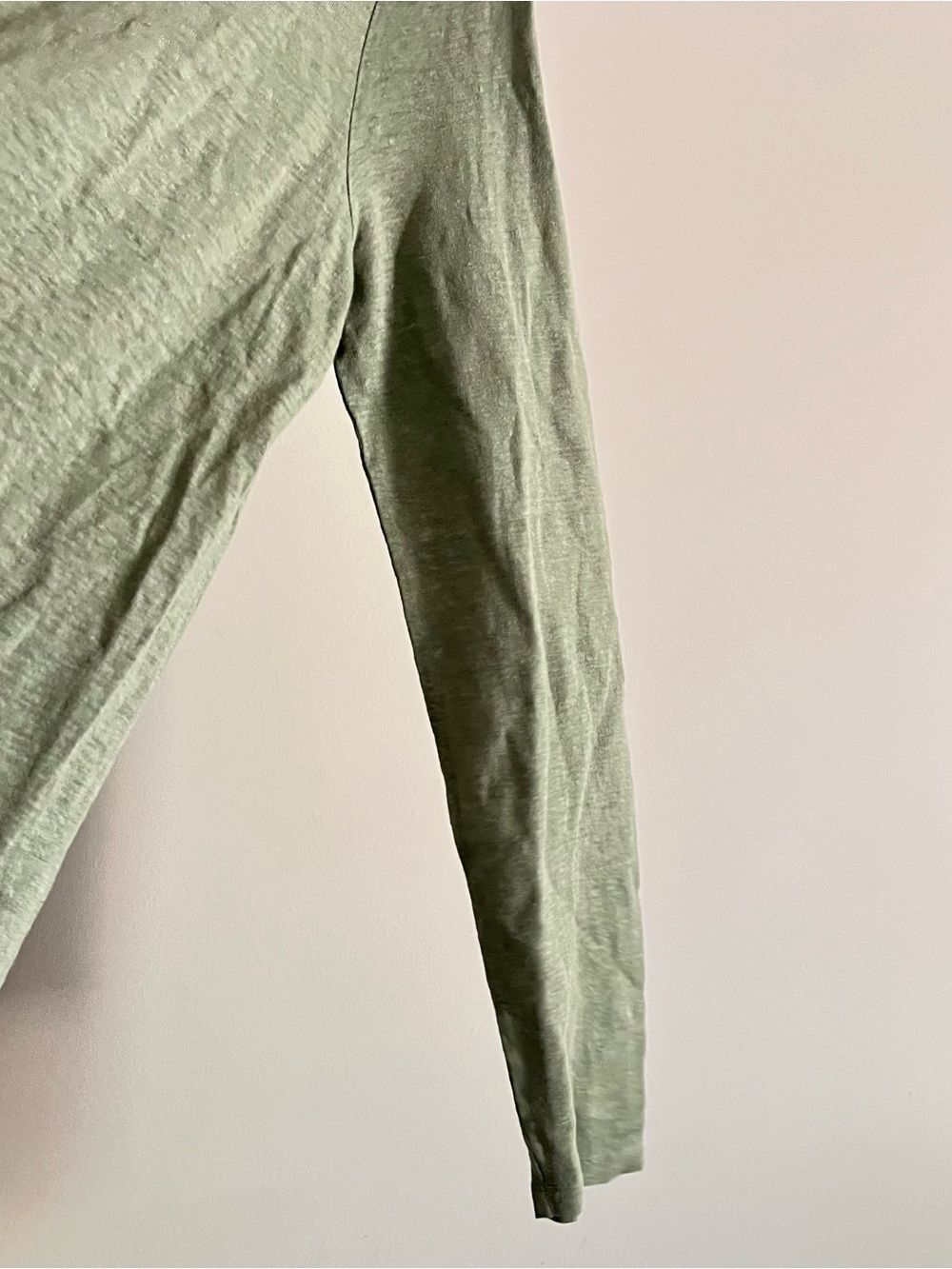 Eileen Fisher Organic Linen Tunic Top Medium Large Green Minimalist Lagenlook - Picture 8 of 8